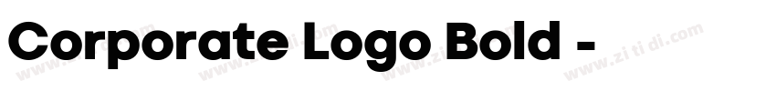 Corporate Logo Bold 字体转换
